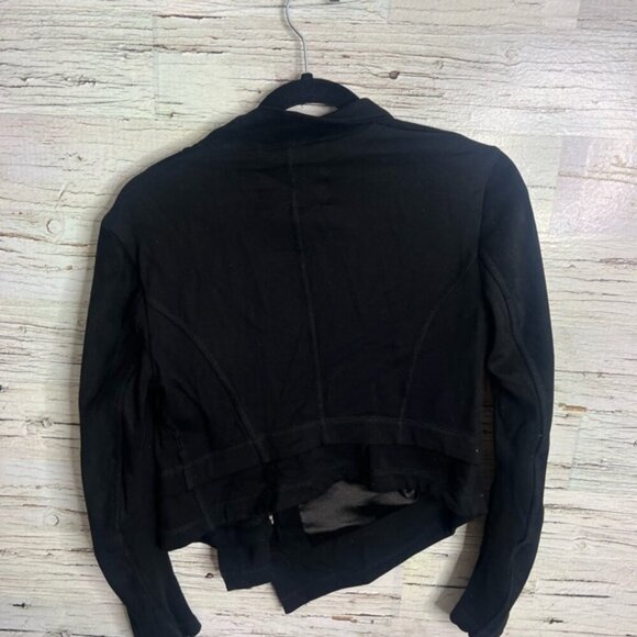 Rachel Roy Shauna black asymmetrical zip blazer jacket size small - Picture 7 of 8